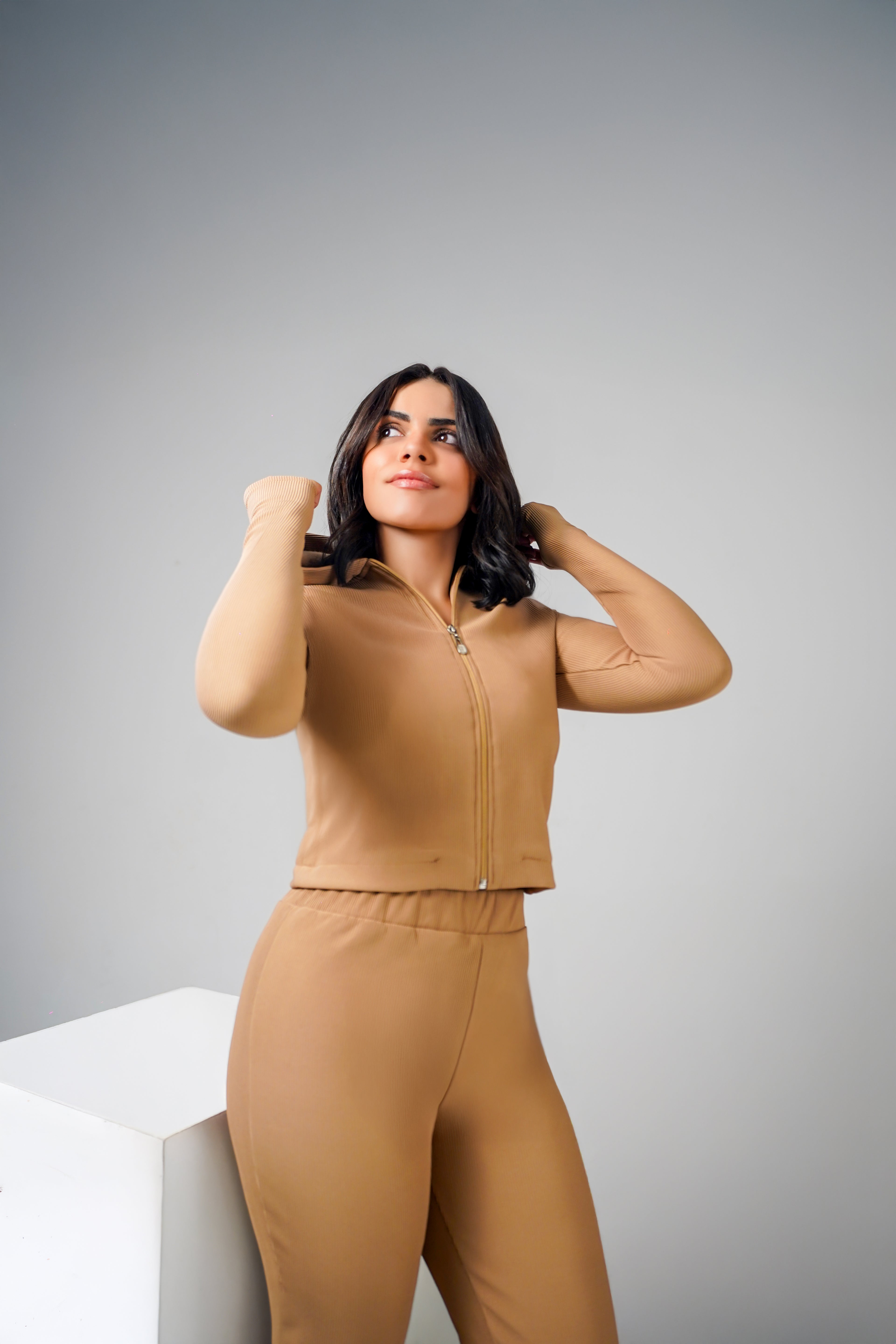 Solen Ribbed Full-Zip Jacket